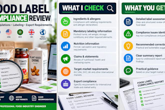 review your food label for regulatory compliance