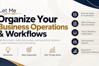 organize your business operations and workflows