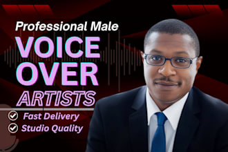 be your male voice over artist, deep voiceover recording, voiceover narration