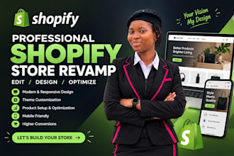 do shopify revamp, redesign, edit shopify website