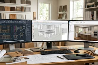 create autocad woodworking drawings, sketchup models and 2020 design kitchens