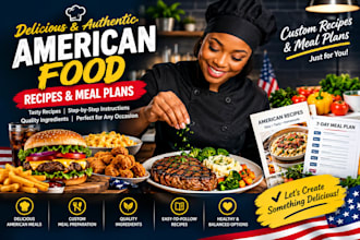 cook delicious american food, meals and recipes