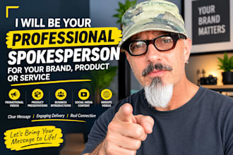 be your professional spokesperson for brands, products