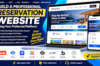 build a duda brizy  glide joomla softr ucraft bubble tilda reservation website