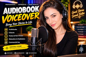 record a casual english female voice acting audiobook voiceover