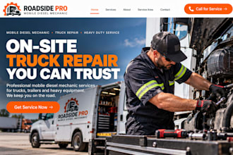 design wix mobile diesel mechanic website truck repair heavy duty mechanic site