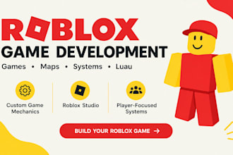 develop roblox games, maps, systems and custom game developement