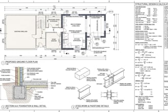 provide UK building regulations structural calculations and drawings