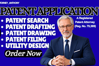 be your US licensed patent attorney for patent search and filing