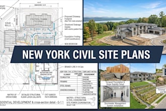create new york permit drawings residential site plan grading drainage utilities