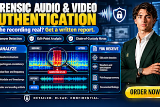 do forensic audio authentication, video authentication, tamper analysis report,