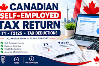 file canadian self employed tax return t1 t2125 and maximize deductions