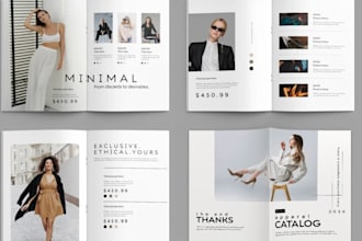 design sales product catalog, lookbook and brochure for fashion and furniture