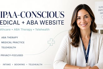 build hipaa conscious layout, compliant medical website, aba therapy website