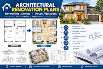 create architectural renovation plans, remodeling