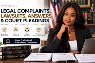 write legal documents complaints, lawsuits and answers