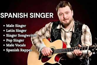 be your pro male spanish singer, reggaetón, pop, edm, latin
