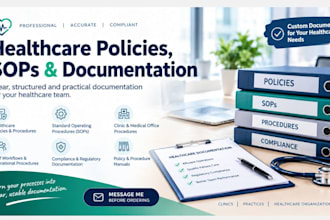 write healthcare policies, sops and policy procedure documentation