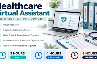 provide healthcare virtual assistance and admin support