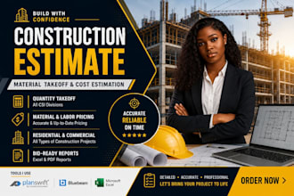 do construction cost estimation and material takeoff