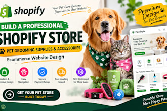 build shopify store pet grooming supplies accessories ecommerce website design