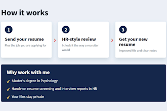 review and optimize your resume for HR and ats screening