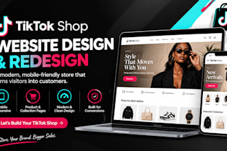 design or redesign a professional tiktok shop ecommerce website