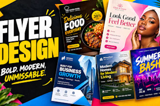build marketing flyer, business flyer, event flyer, postcard and brochure design