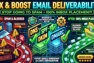 fix cold business email spf dklm dmarc dns setup google workplace deliverability