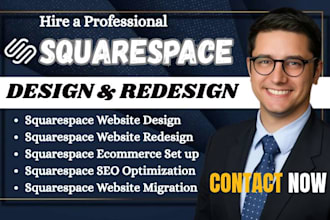build squarespace website design, squarespace redesign, square website design