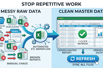 clean, transform, and merge your raw data using power query