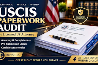 review and organize your uscis application documents as a US attorney