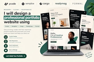 design a portfolio website using  ycode  semplice cargo  readymag format