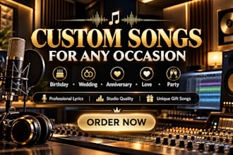 write and sing a custom song for birthdays, wedding and anniversaries
