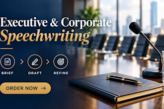 write a powerful business, corporate or executive speech