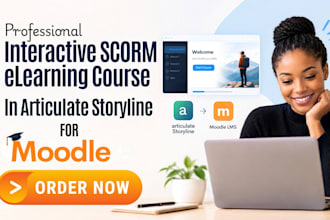 create interactive scorm elearning course in articulate storyline for moodle lms