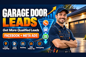 generate garage door leads garage door repair facebook ads meta ads landing page