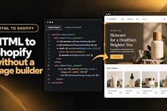 convert figma to shopify or HTML to shopify with editable sections