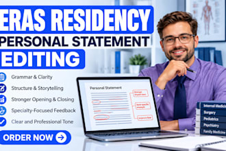 edit your eras residency personal statement for medical residency