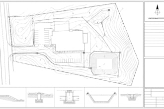 design USA civil site plans, grading plans, drainage and stormwater
