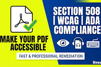 make your PDF accessible for section 508, wcag, and ada complaince