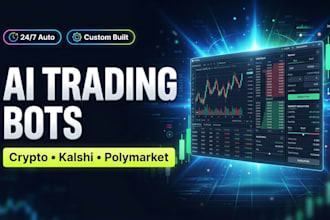 build automated ai crypto trading bot, arbitrage bot, polymarket and kalshi bot