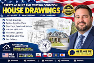 create as built and existing condition house drawings