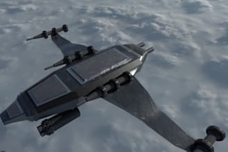 create 3d spaceship and spacecraft models for games, films, and animation