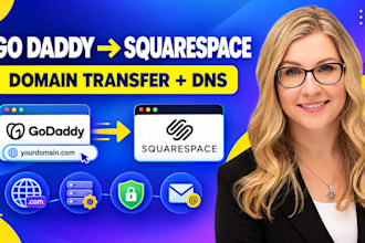 transfer cloudflare, godaddy domain  to squarespace website dns connection fix