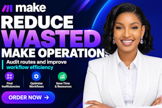 audit and optimize make com automation operation usage and workflow efficiency