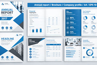 design a professional annual report, corporate report, esg or financial report