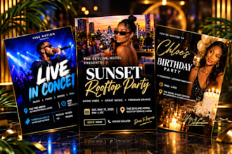 design professional event flyer, event brochure and promotional materials