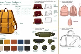create bag tech packs for handbags, backpacks, tote bags and duffel bag