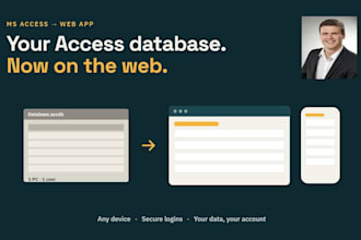 migrate your ms access database to supabase and build a web app
